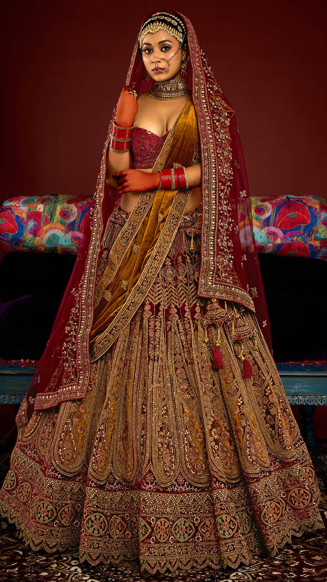 BRIDAL LEHANGA TILAK SILK STORE BANGA